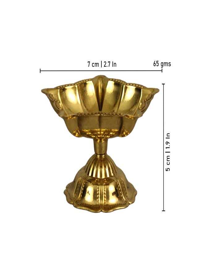 Spillbox مصباح نحاسي من سبيلبوكس للعبادة | بوجا آرتي | مصباح زيت آرتي ديباك ديبام للمنزل، أدوات تزيين وهدايا للعبادة | ديوالي والعبادة اليومية | للاستخدام في الماندير - مصباح نجمة (متوسط) - Image 2